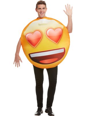 Emoji Hjertesmiley Kostume