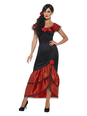 Flamenco Spansk SeÃ±orita Kostume