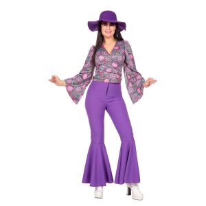 Hippie Flowerpower Bluse Kostume Lilla