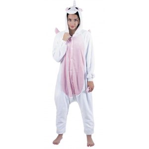 Kigurumi Unicorn Kostume Hvid