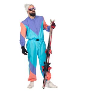 Retro Ski Trænigsdragt Kostume