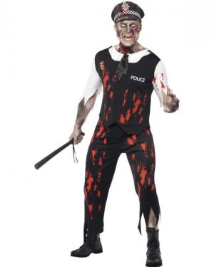 Zombie Politimand Kostume