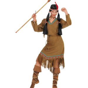 Dejlig Indianer Kvinde Kostume