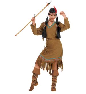 Dejlig Indianer Kvinde Kostume