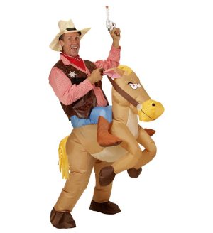 Oppustelig Cowboy Kostume