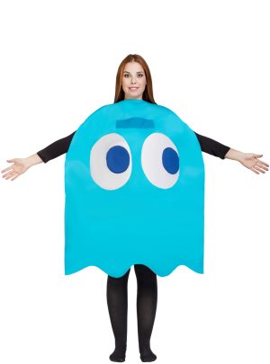Pac-ManÂ® Inky Spøgelse Kostume Blå