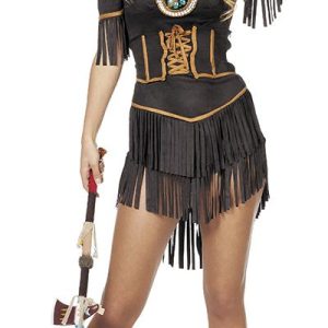 Kvindelig Indianer Deluxe Kostume