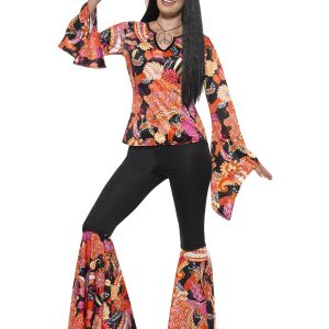 Blomstret Hippie Kostume Sort