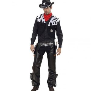 Sort Cowboy Kostume