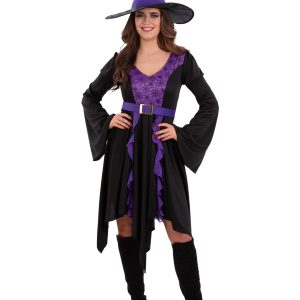 Heks Kostume Sort/Lilla