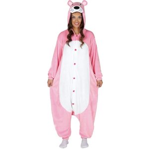 Kat Onesie Kostume Lyserød
