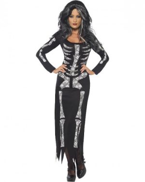 Skeletkjole Kostume