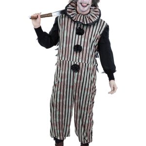 Stribet Vintage Klovn Kostume