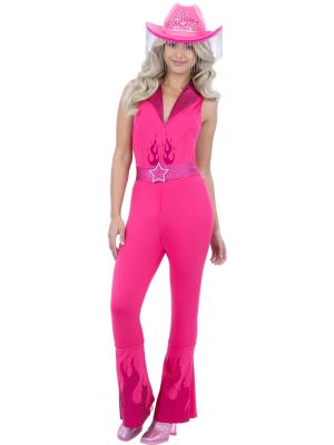 Glamour Cowgirl Kostume Lyserød