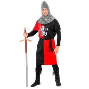 Heraldisk Kriger Kostume Rød/Sort