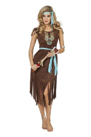 Indianer Skønhed Deluxe Kostume