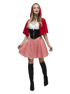 Klassisk Rødhætte Kostume