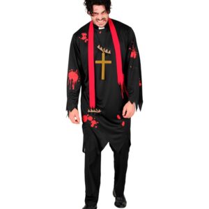 Blodig Zombiepræst Kostume