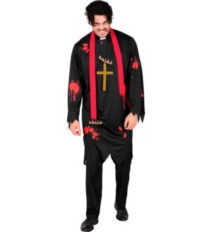 Blodig Zombiepræst Kostume