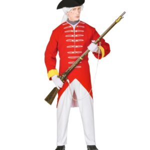 Fransk Soldat Kostume Rød