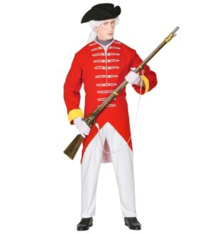 Fransk Soldat Kostume Rød
