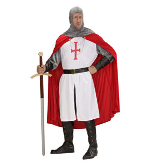 Korsridder Kostume Rød/Hvid