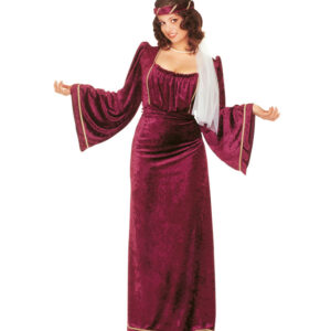 Middelalder Prinsesse Kostume Bordeaux