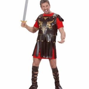 Romersk Gladiator Kostume Sort/Rød