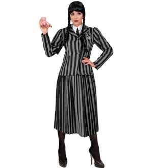Stribet Gotisk Pige Kostume