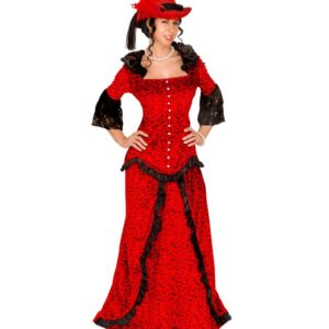 Western Saloonpige Kostume Rød
