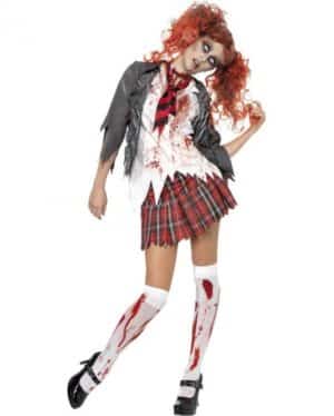Zombie Skolepige Kostume