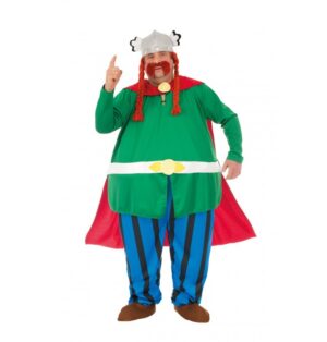 AsterixÂ® Obelix Kostume Grøn/Blå