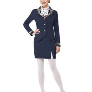Blå Stewardesse Kostume