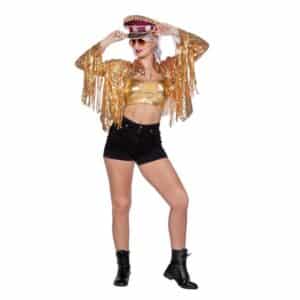 Frynsejakke Kostume Guld