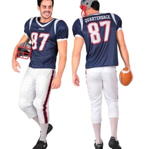 Amerikansk Fodboldspiller Kostume Blå/Hvid