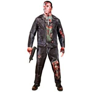 Blodig Cyborg Kostume Sort