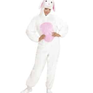 Plysset Hvid Kanin Kostume