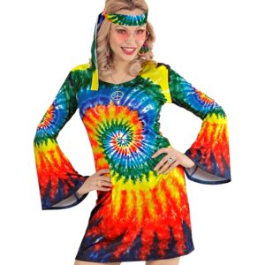 Psykedelisk Hippiekjole Kostume