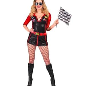 Racerpige Kostume Sort/Rød