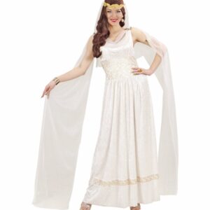 Romersk Kejserinde Kostume Hvid