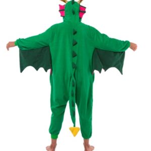 Plysset Drage Kostume Grøn