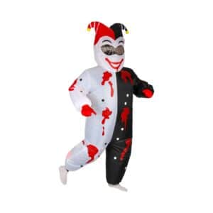 Oppusteligt Joker Kostume Sort/Rød