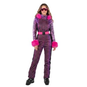 Afterski Kostume Slangemønster Lilla/Pink